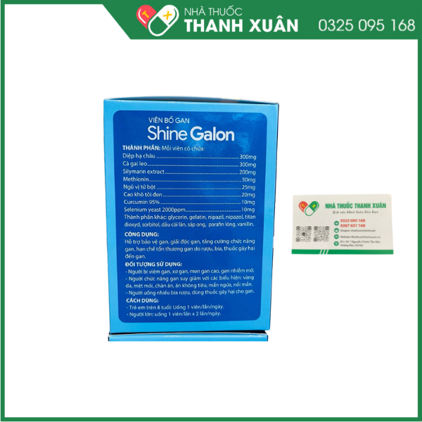 Viên bổ gan Shine Galon hỗ trợ bảo vệ gan, giải độc gan, tăng cường chức năng gan